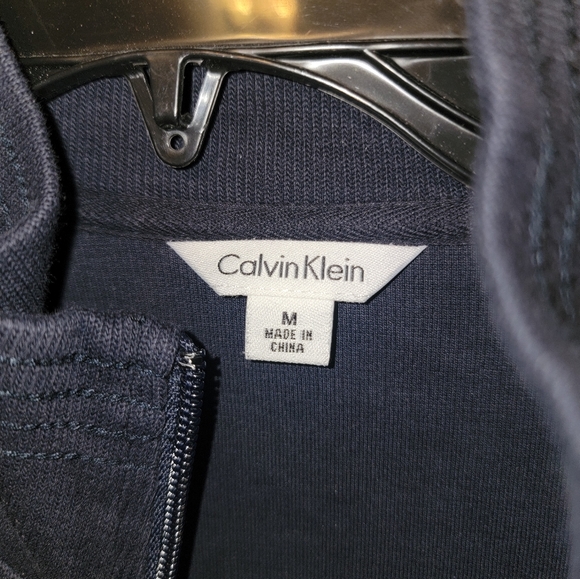 Mens sz M Calvin Klein Navy Blue Jacket EUC - Picture 3 of 7